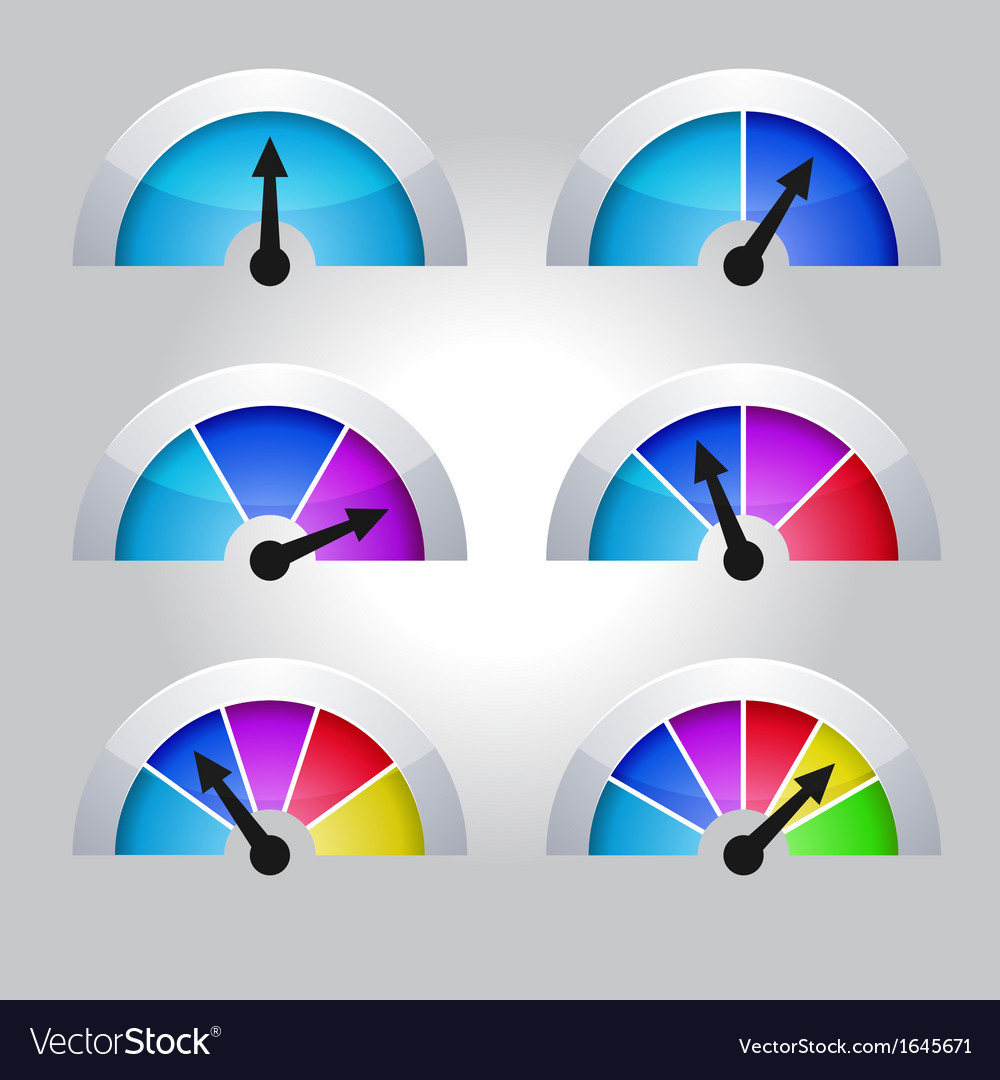 Set of indicators diagram Royalty Free Vector Image