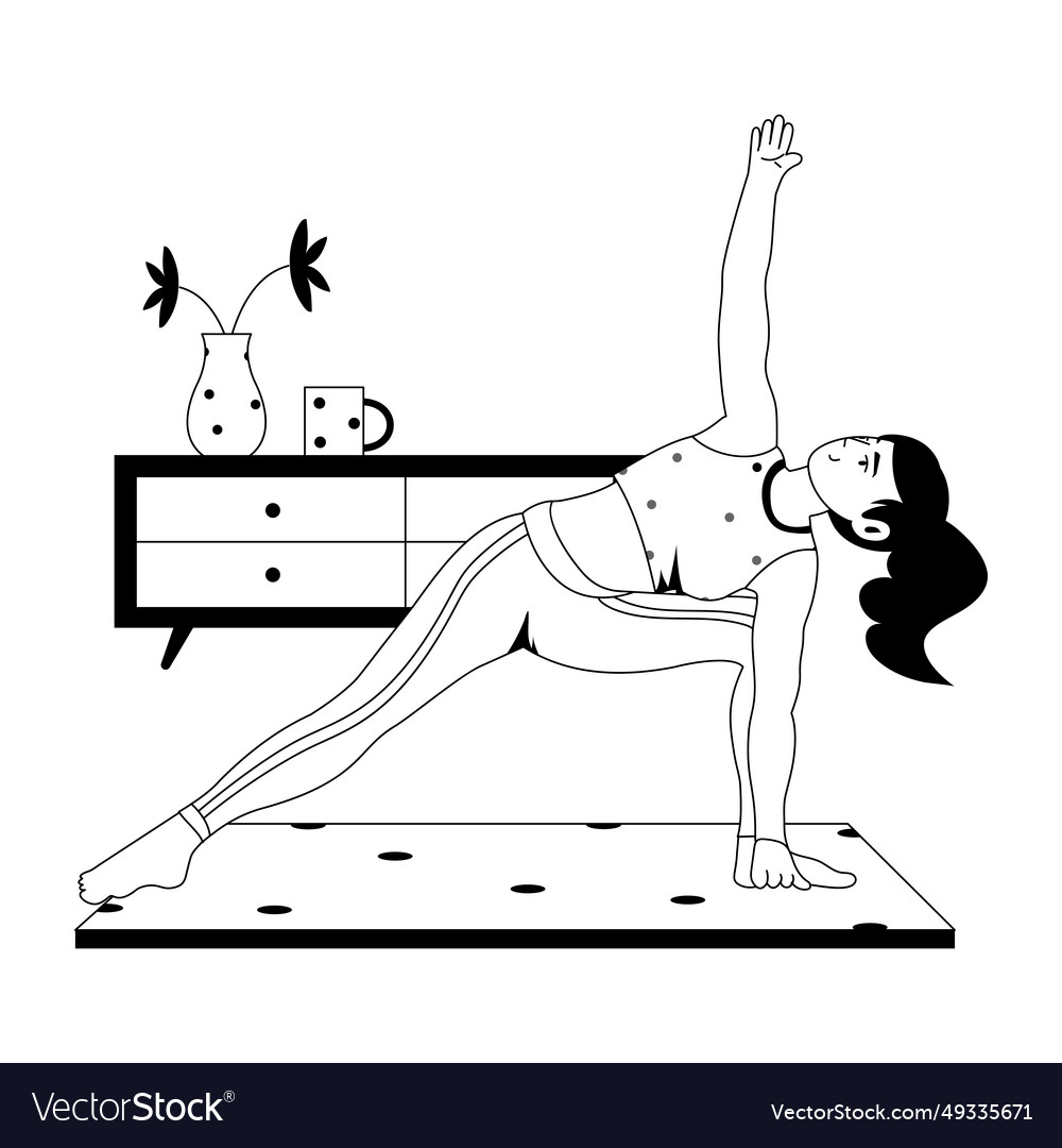 Triangle pose Royalty Free Vector Image - VectorStock