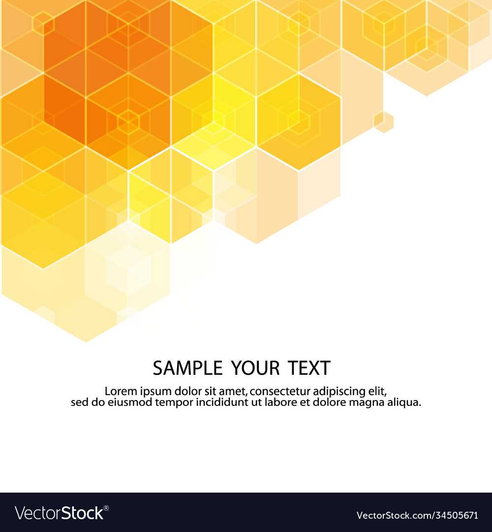 Yellow Hexagon Pattern - Abstract Geometry