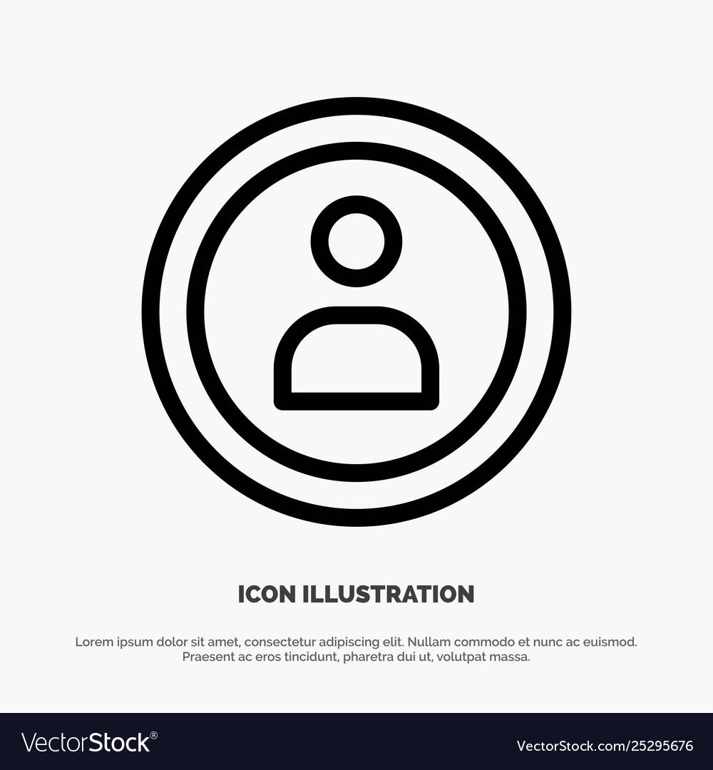 Interface navigation user line icon vector image Interface navigation user line icon