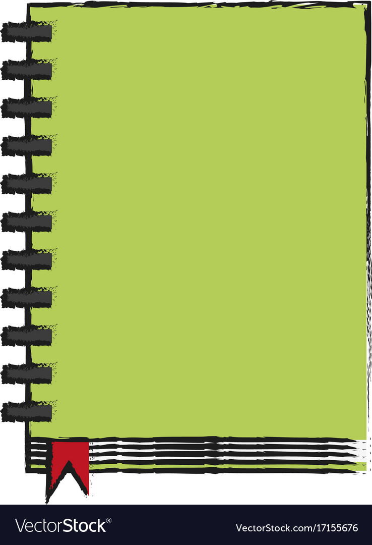 Isolated green notebook design