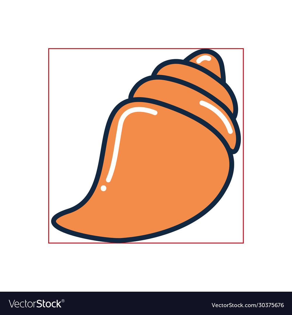 Isolated shell fill style icon design