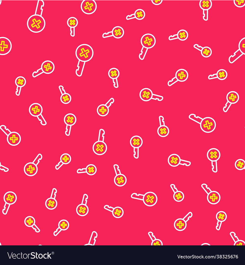 Line wrong key icon isolated seamless pattern vector image Line wrong key icon isolated seamless pattern