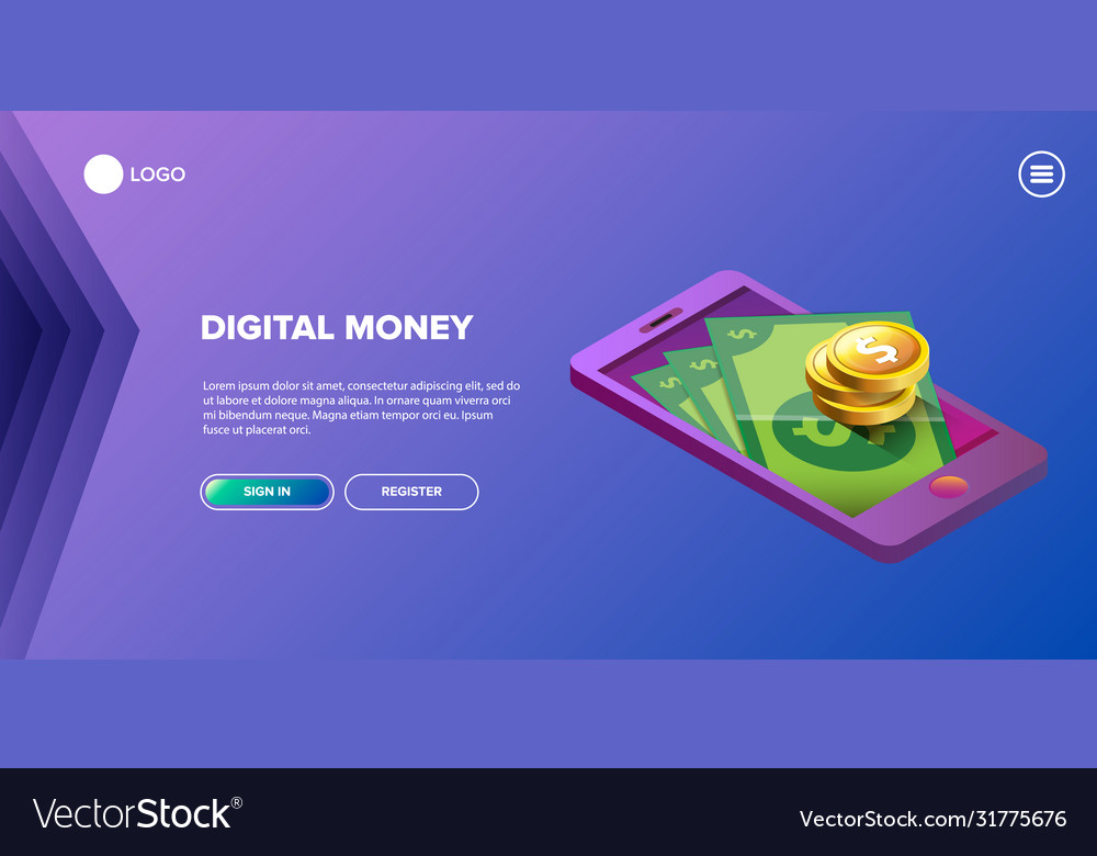Mock-up design website or landing page vector image Mock-up design website or landing page
