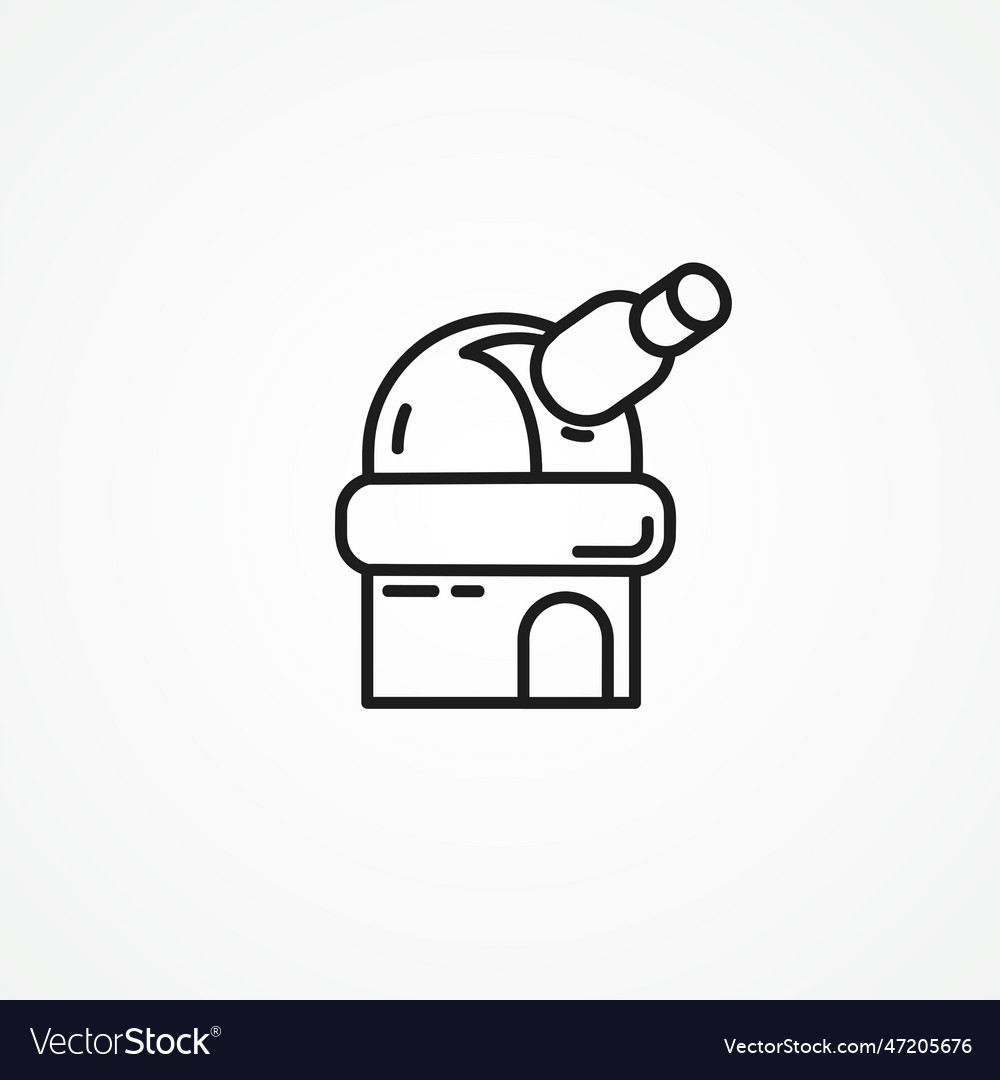 Observatory line icon web linear