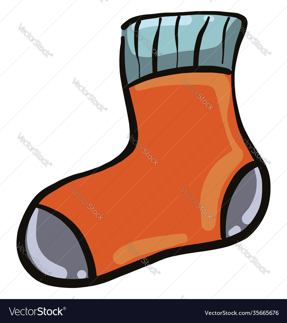 Orange socks on a white background