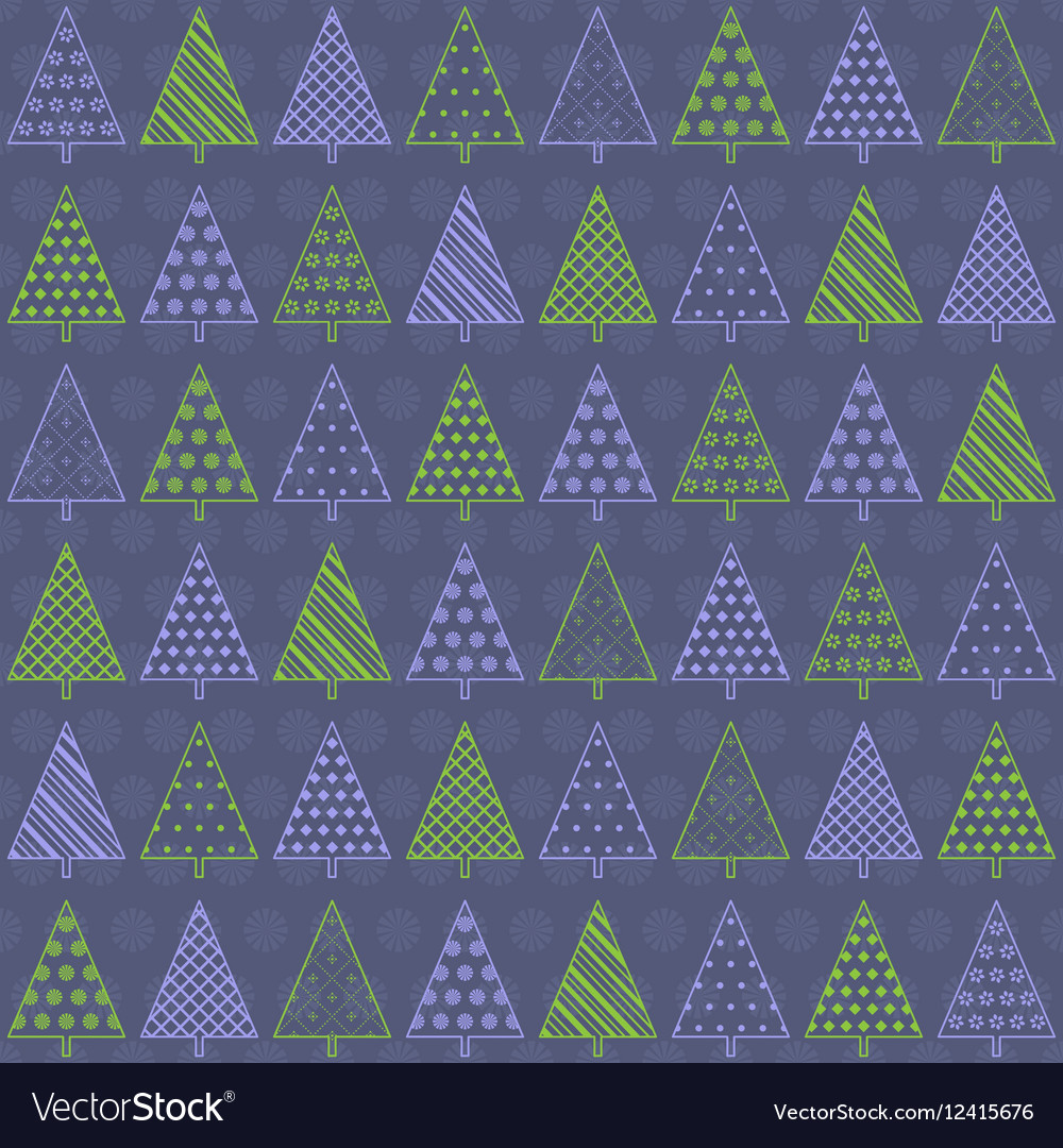 Seamless background with fir trees
