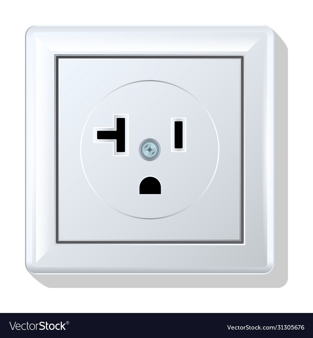 Socket iconrealistic icon isolated