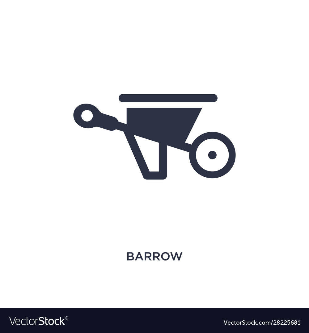 Barrow icon on white background simple element vector image Barrow icon on white background simple element