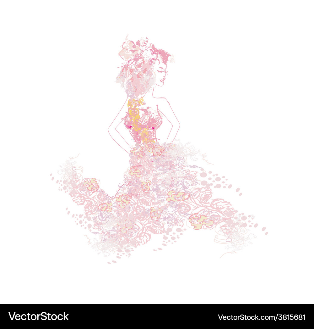 Beautiful bride Royalty Free Vector Image - VectorStock