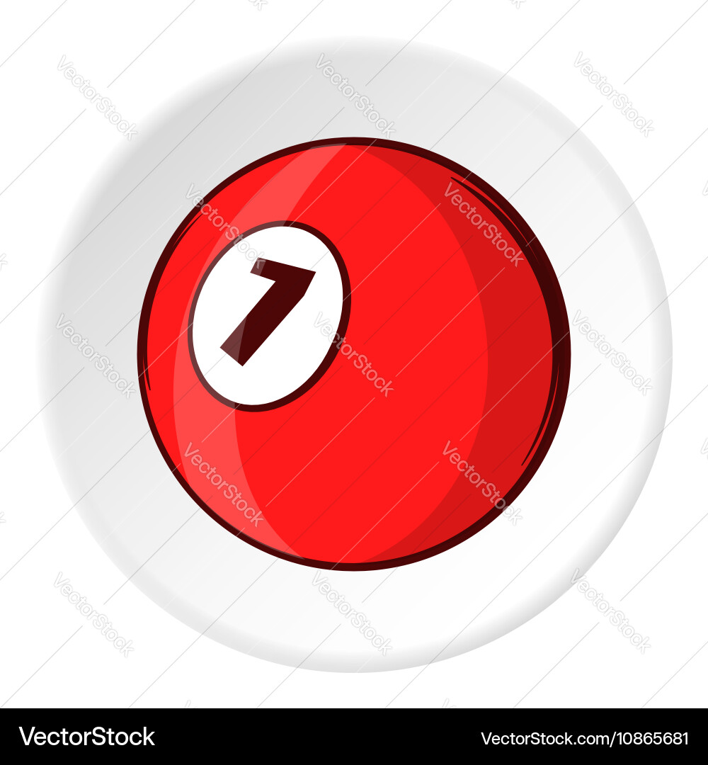 Billiard ball icon cartoon style Royalty Free Vector Image