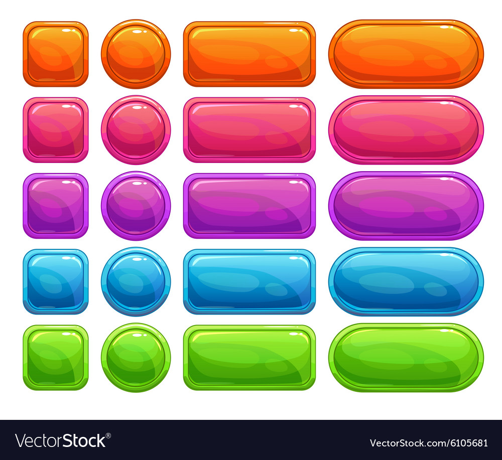 Colorful Spectrum Button Set
