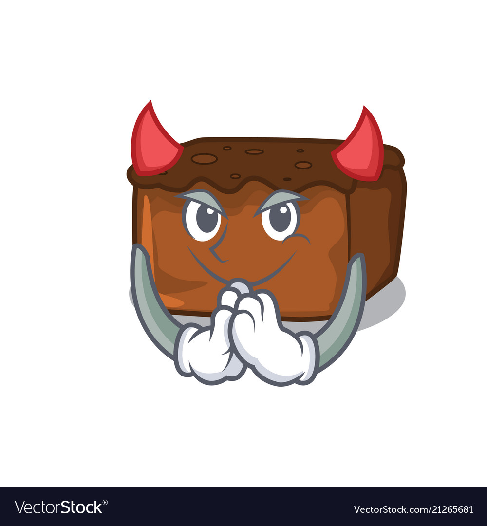 Devil brownies mascot cartoon style