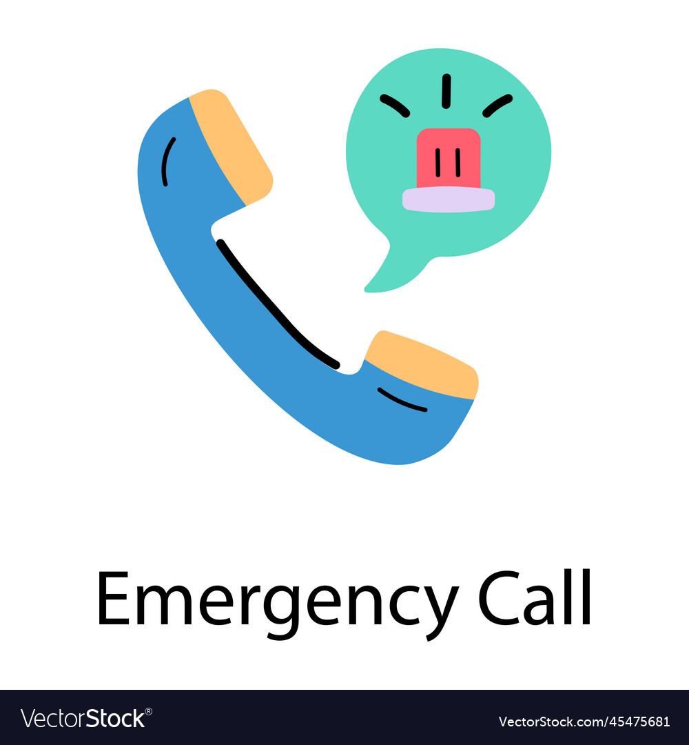 Emergency call Royalty Free Vector Image - VectorStock