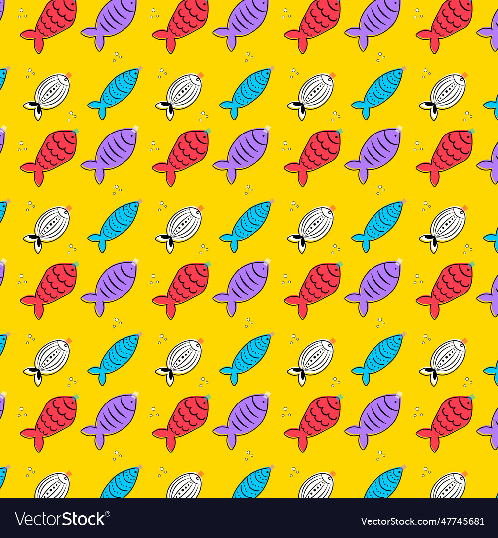 French april fools day poisson davril color vector image