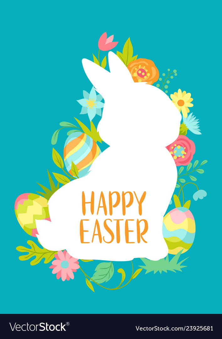 Happy easter greeting card