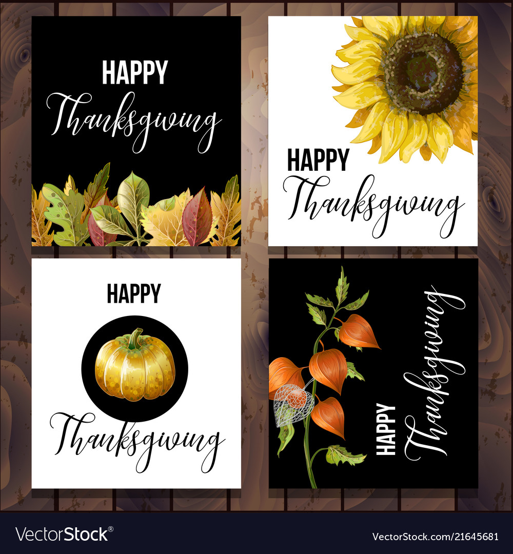 Happy Thanksgiving Poster im minimalistischen Stil