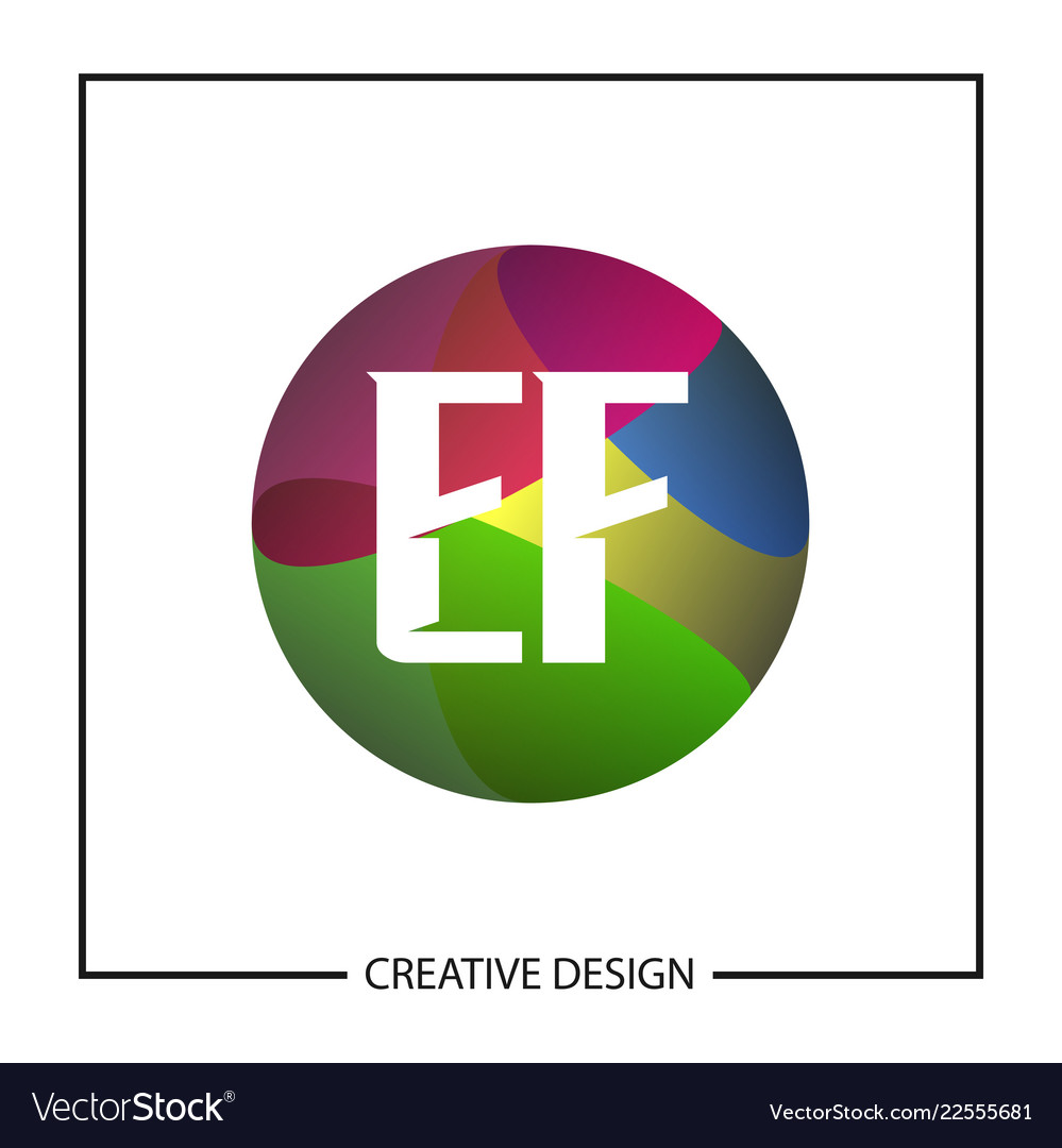 Initial letter ef logo template design