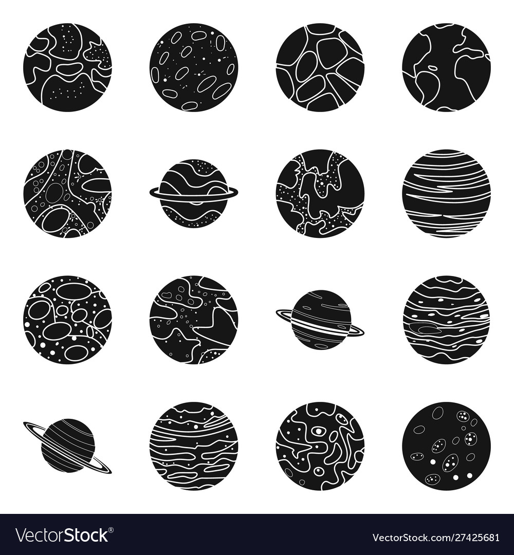Isolated object cosmos and science icon set vector image Isolated object cosmos and science icon set