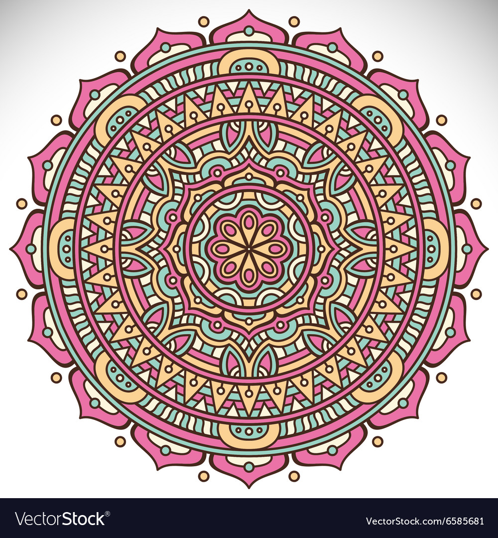 Mandala in ethnic style Royalty Free Vector Image