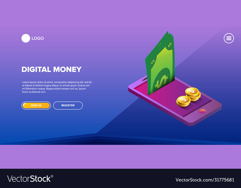 Mock-up design website or landing page vector image Mock-up design website or landing page