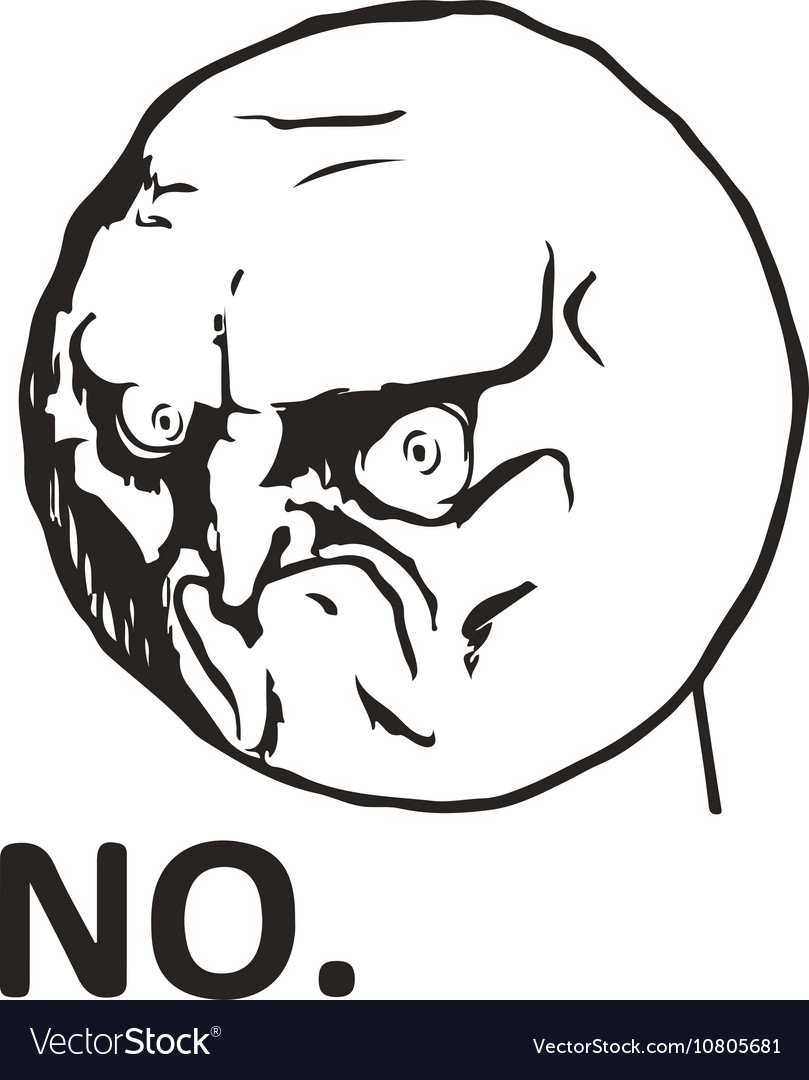 No guy meme face for any design isolated Vector Image