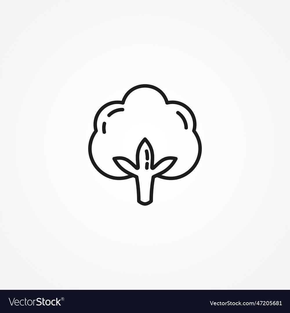 Tree line icon web linear Vector Image Tree line icon web linear