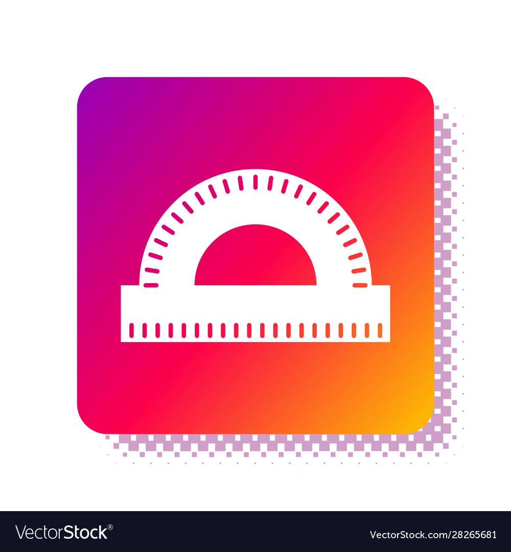 White protractor grid for measuring degrees icon vector image White protractor grid for measuring degrees icon