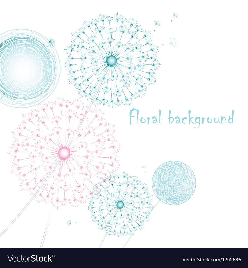 Background with dandelions