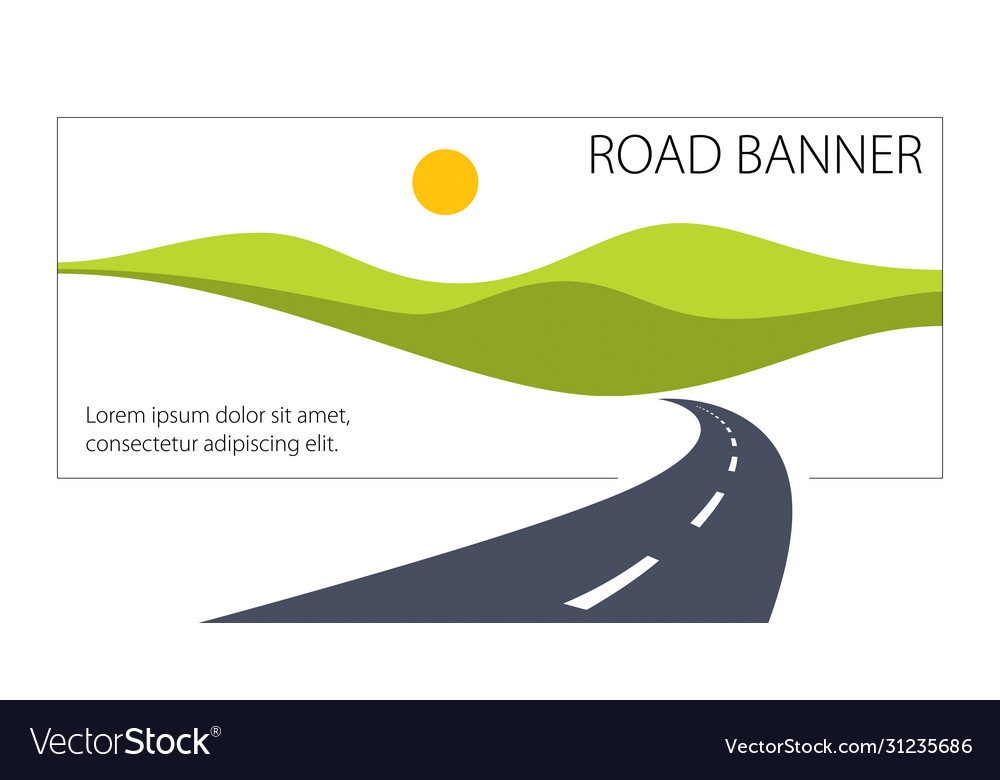 Country road curved highway perfect design