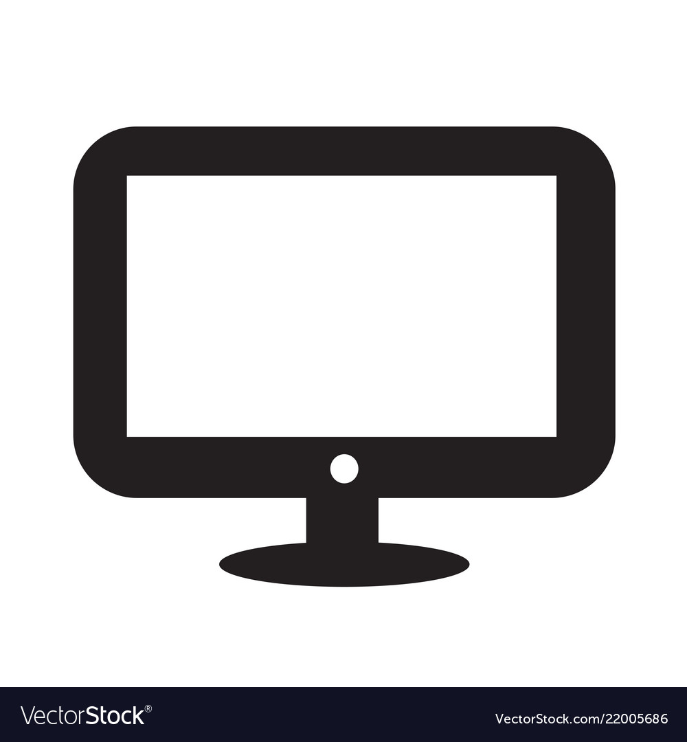 Desktop computer icon Vector Image Desktop computer icon