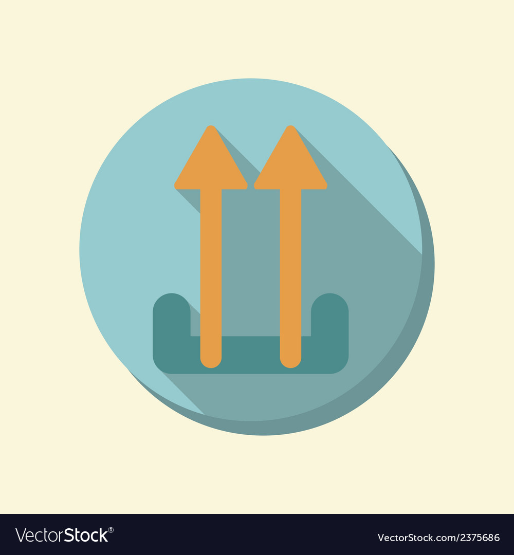 Flat circle web icon logistic arrow up
