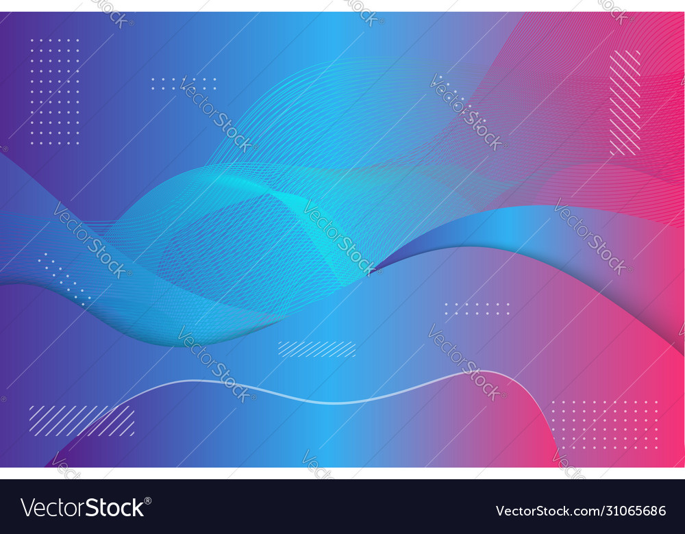 Fluid flow gradient with geometric lines