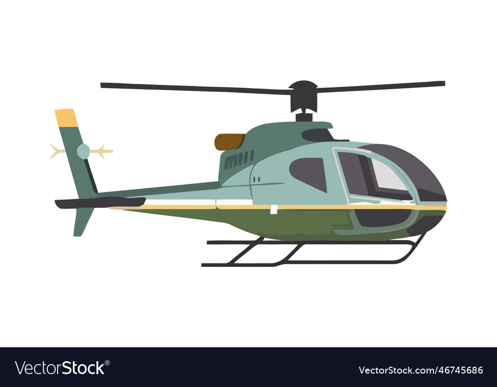 Flying helicopter transportation Royalty Free Vector Image