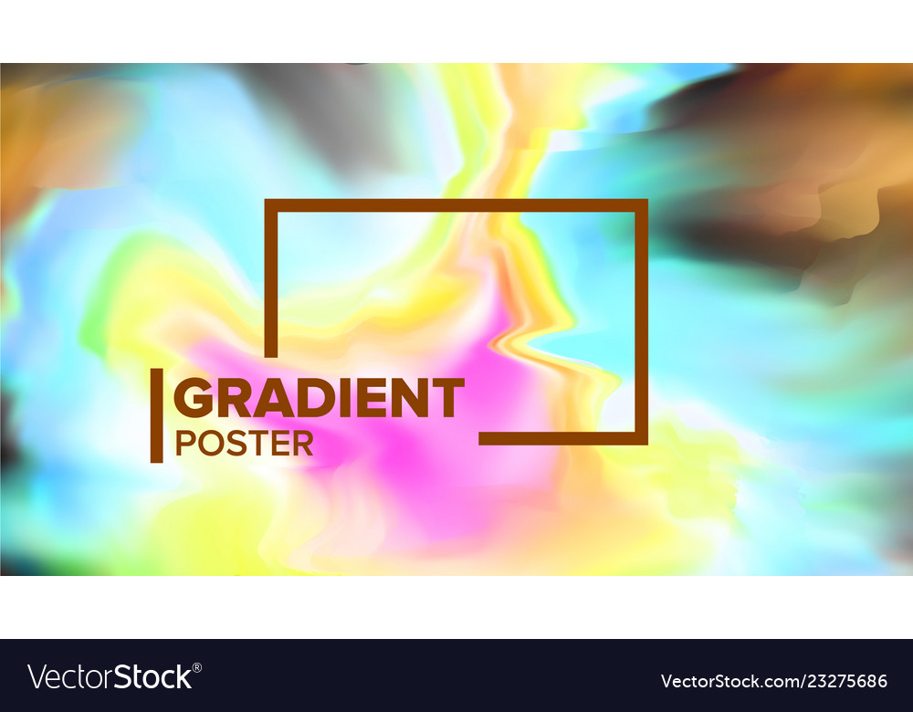Gradient fluid background dynamic layout vector image Gradient fluid background dynamic layout