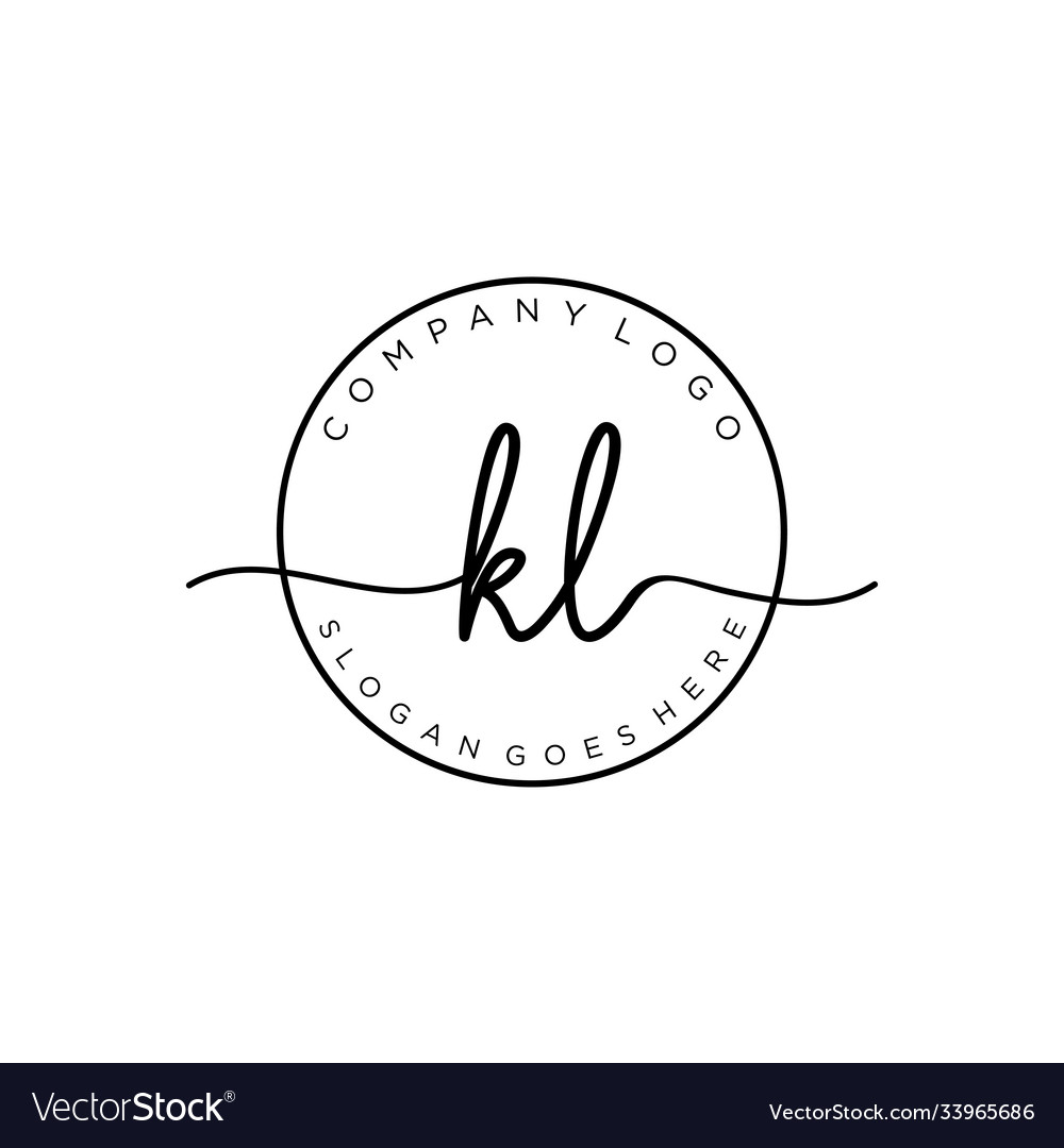 Original kl Handschrift-Logo mit Kreisschablone