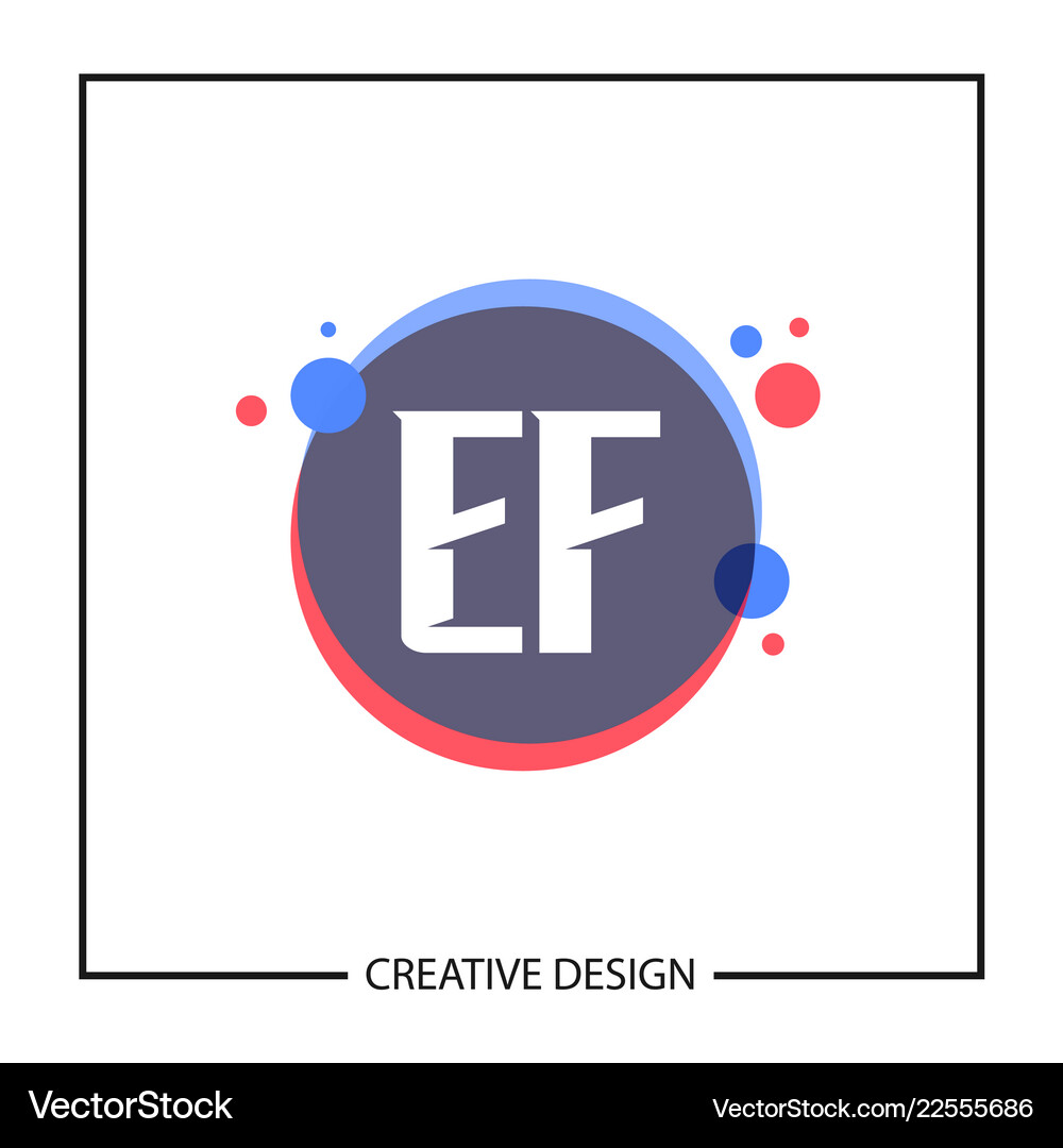 Initial letter ef logo template design Royalty Free Vector
