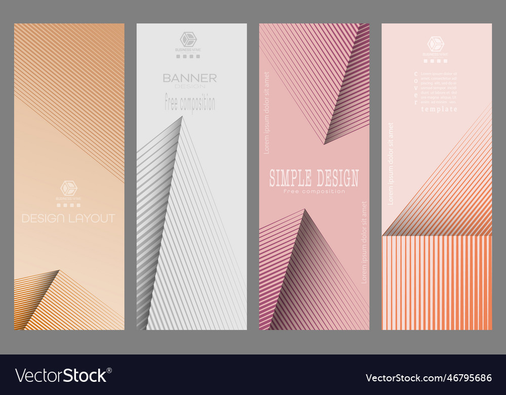 Linear composition a set of templates vector image Linear composition a set of templates