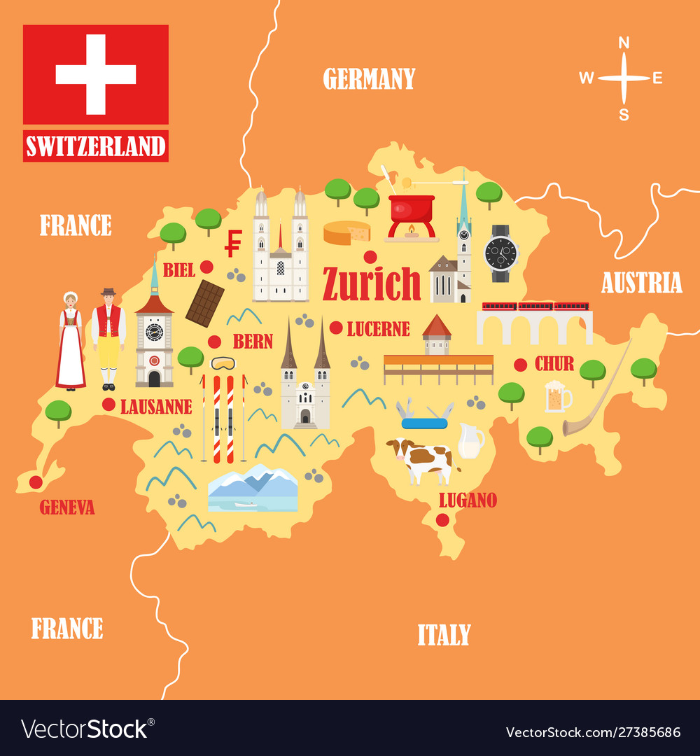 Switzerland Attractions Map