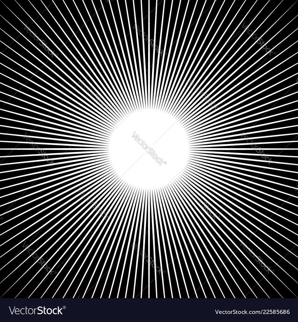 Radiating lines starburst pattern radial rays vector image Radiating lines starburst pattern radial rays