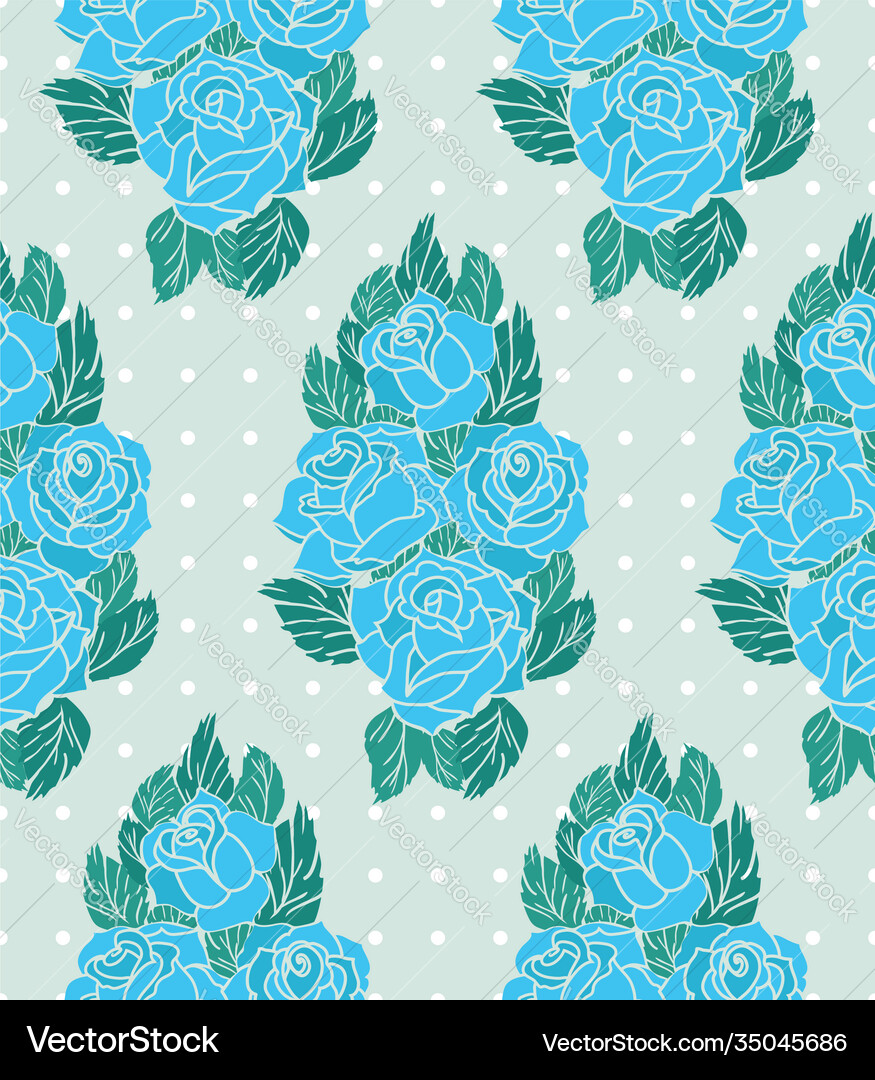Seamless pattern with roses Royalty Free Vector Image