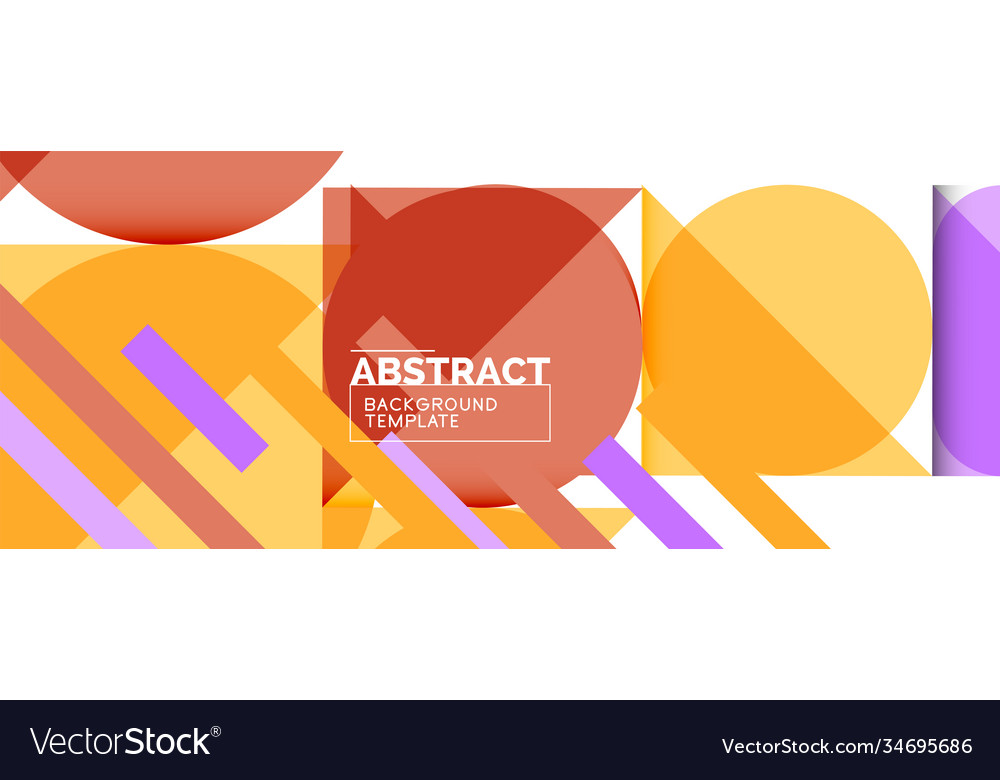 Simple circles and triangles abstract background vector image Simple circles and triangles abstract background