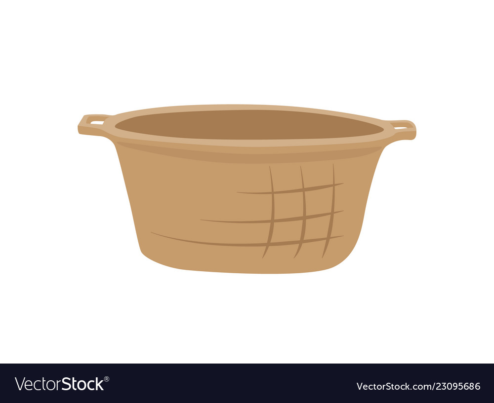 Wicker basket container icon