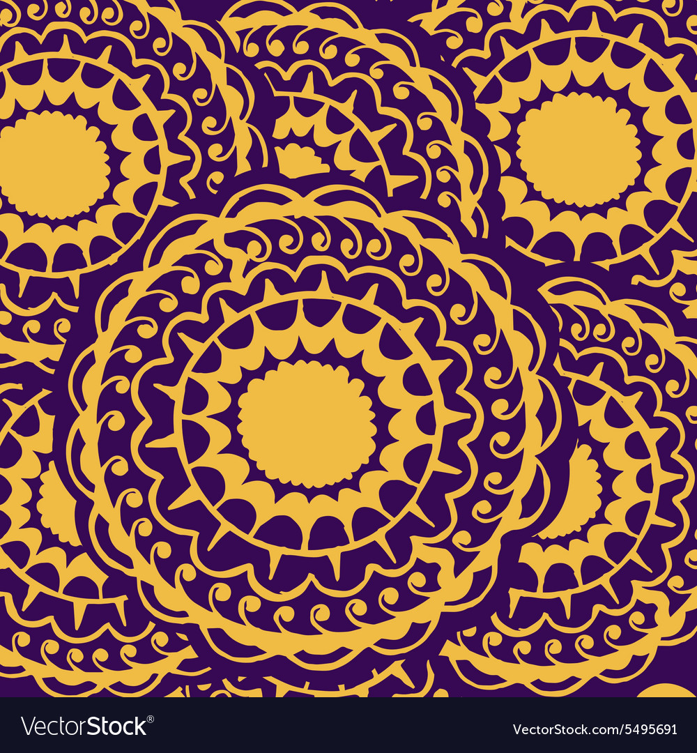 Abstract seamless with round gold pattern