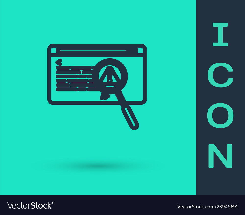 Black line system bug concept icon isolated