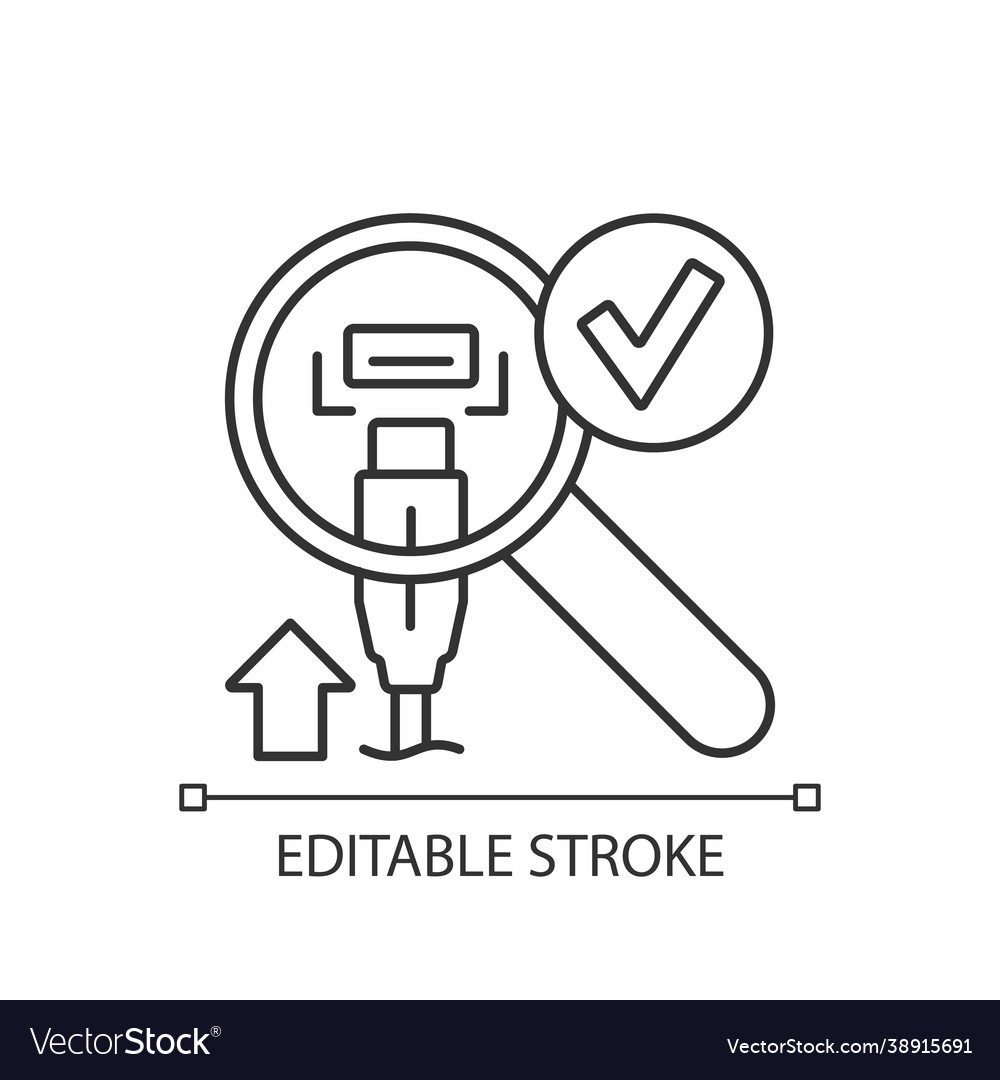 Check if connector and port match linear manual Vector Image Check if connector and port match linear manual