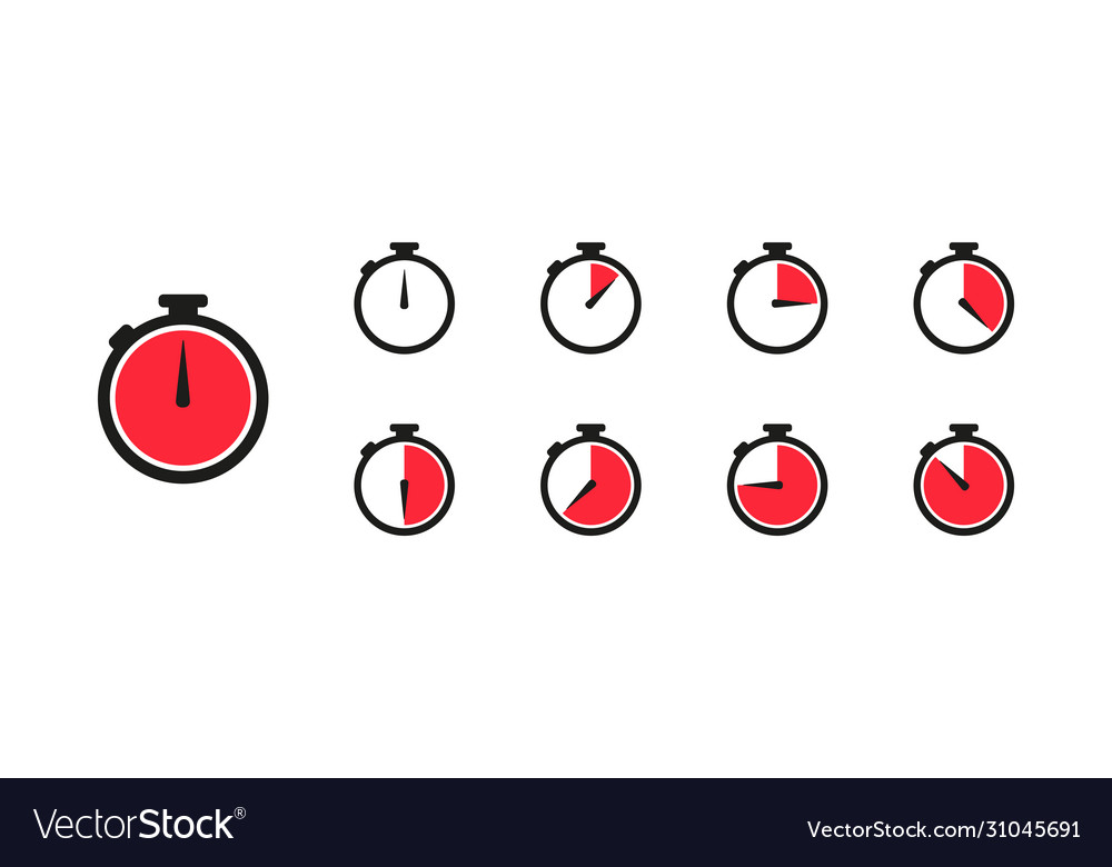 Clock Icon Set - Time & Interval