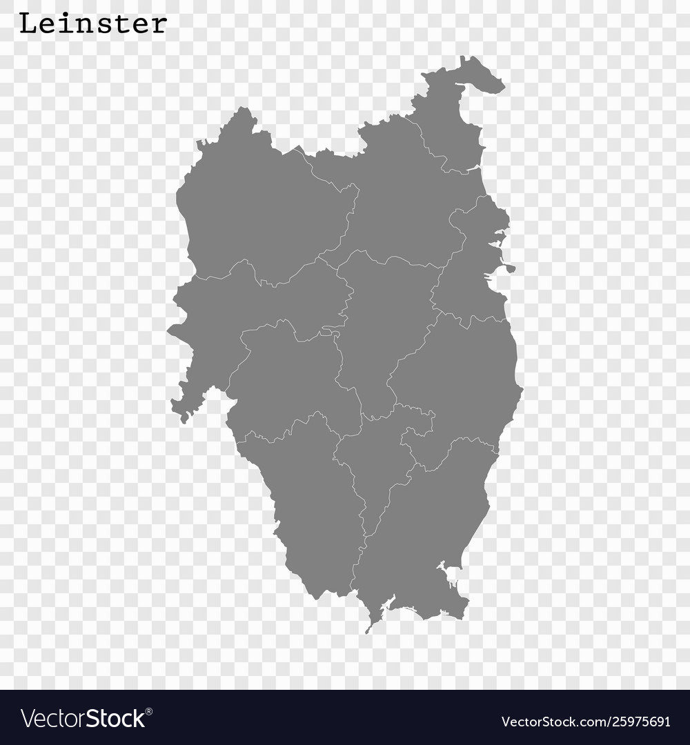 Detailed Map of Leinster, Ireland