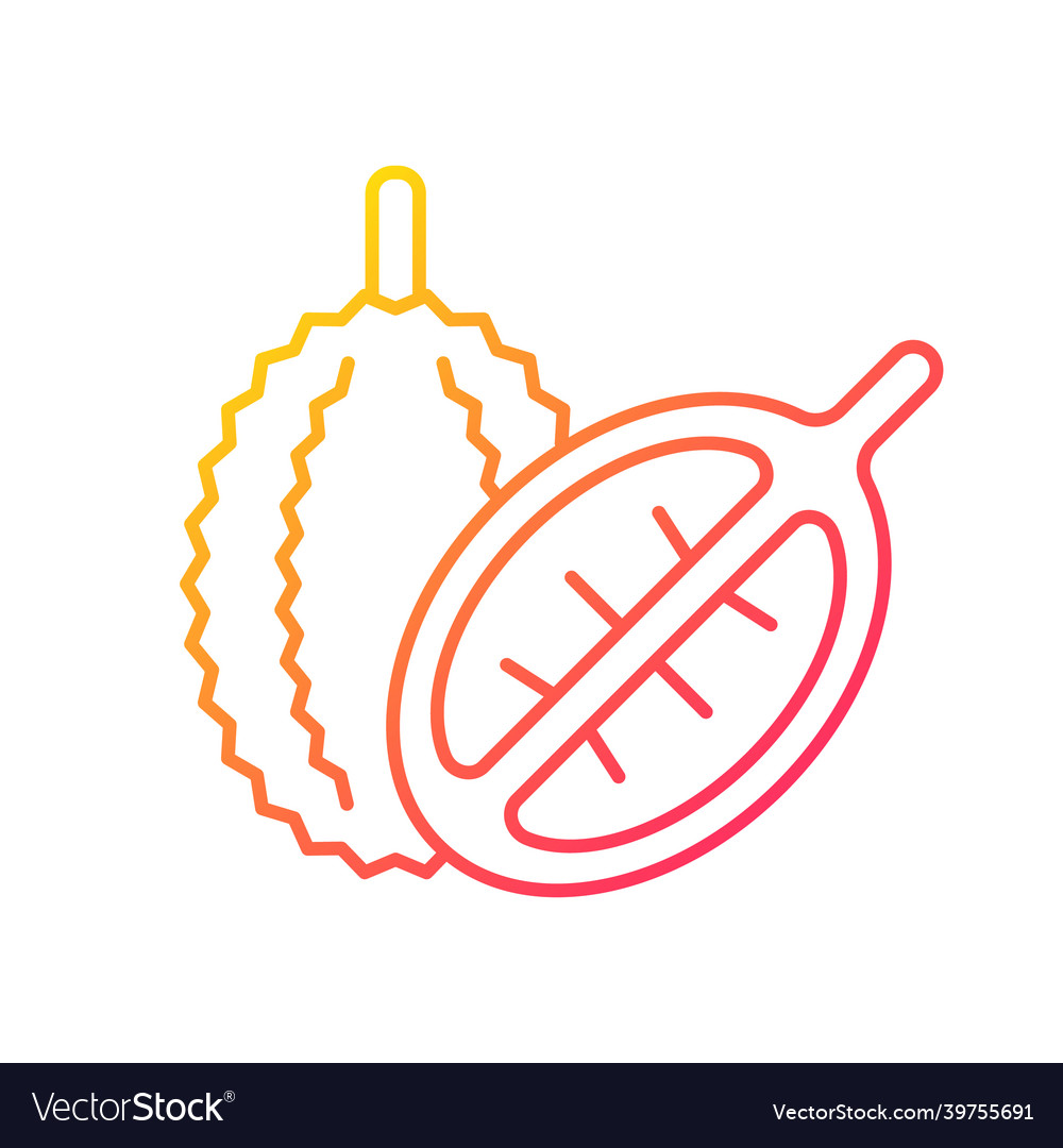 Durian gradient linear icon