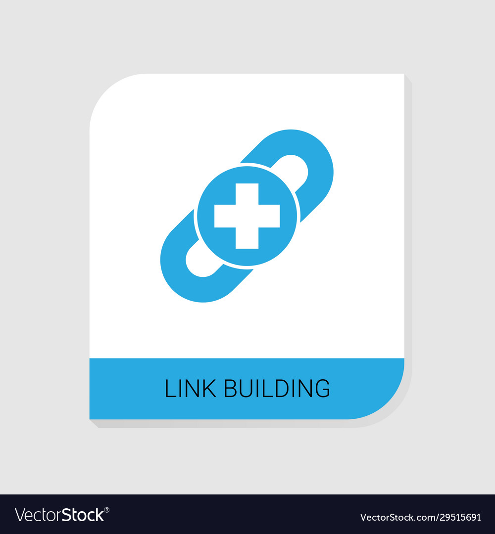 Editable filled link building icon from web